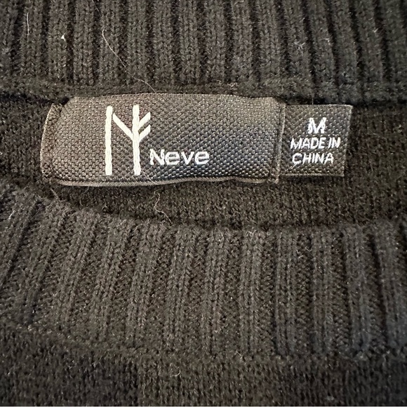 Neve Woman's Sweater Dress Merino Wool Polyester Blend Nordic Fairisle Size M - Picture 6 of 11